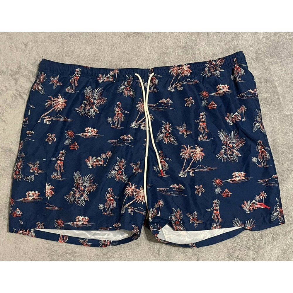 TOMMY BAHAMA Men’s Hawaii Hula Girl Swim Trunks Board Shorts 3XLB BIG & Tall